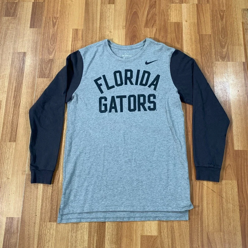 Nike Shirt Mens Medium Gray Florida Gators University Long Sleeve